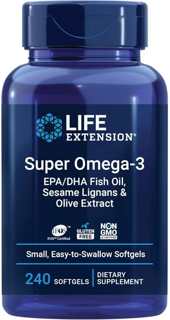 Life Extension Super Omega-3 소프트 캡슐 240알 3병, 240정, 3개 - 쿠팡