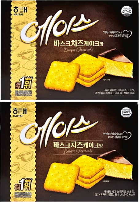 해태 에이스 364g + 바스크치즈케이크 364g, 2개