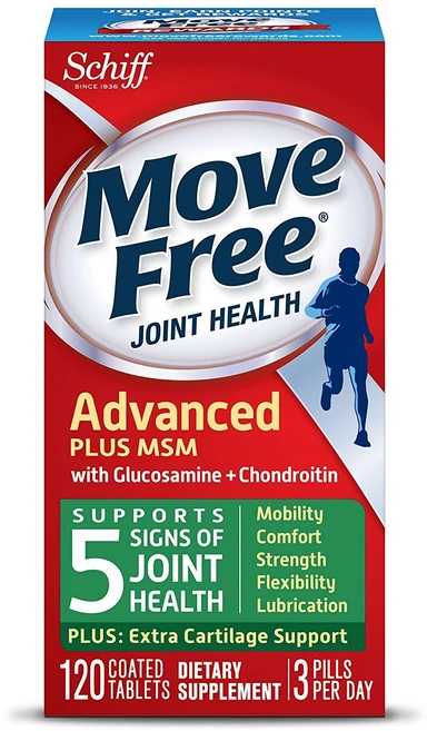 Schiff Move Free 무브프리 조인트 헬스 플러스 MSM with Glucosamine & Chondroitin, 4개, 120정 - 쿠팡