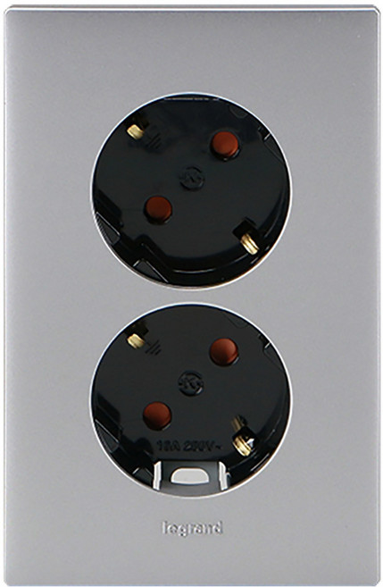 [본사정품] 르그랑 아펠라 실버) 2구 콘센트, 단품