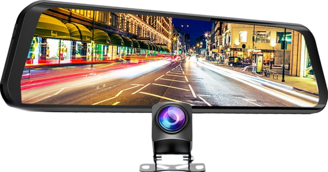 領先者 10吋全螢幕觸控流媒體電子後視鏡行車記錄器 (前後雙錄1080P GPS測速選配), ES-29AIR