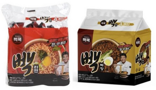 백종원 빽쿡 2종( 빽라면+빽짜장), 1개