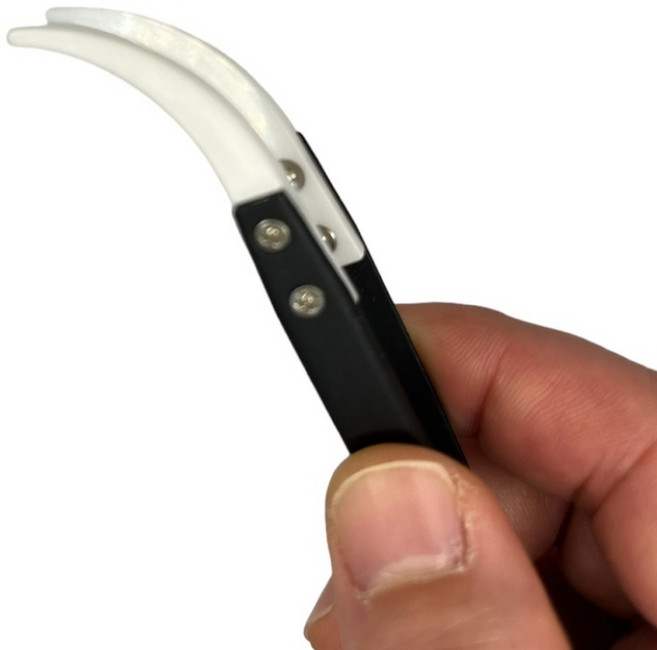 세라믹 핀셋 수공구 초미세핀셋 미니집게 크레피딩 곡선형, 1개, 곡선핀셋