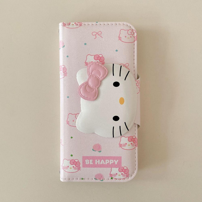 티류으스 귀여운 키티 캐릭터 플립 케이스 호환 아이폰17 프로맥스 아이폰16 아이폰15