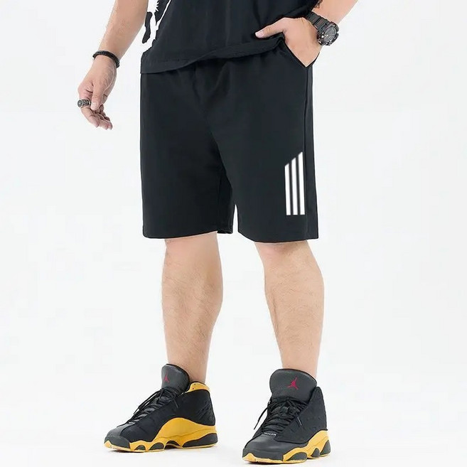 男士冰絲休閒工裝短褲 夏季薄款寬鬆五分褲