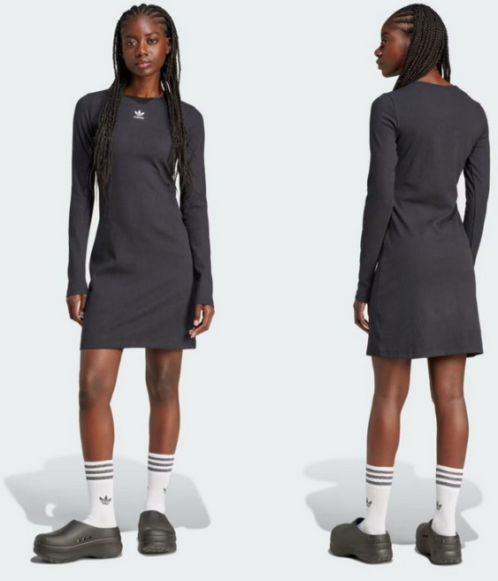 아디다스 슬림핏 긴팔 원피스 adidas 드레스 XS S M