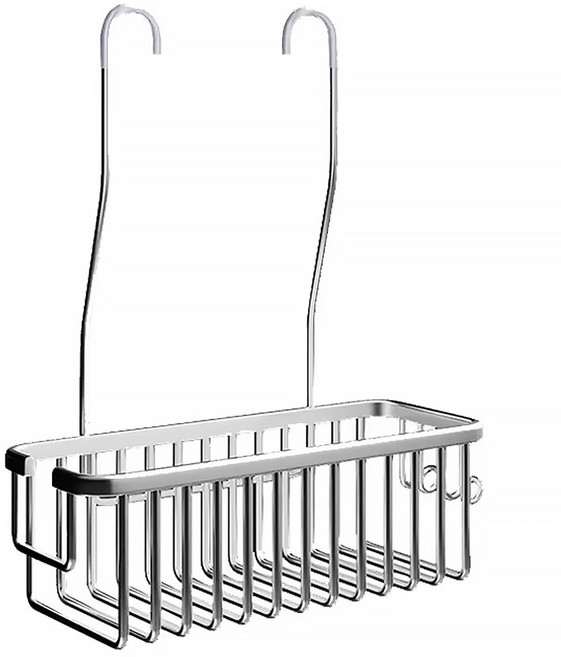 리빙공감 욕실 수전 수납 정리 알루미늄 선반 바구니, 실버, 1개