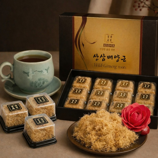 어버이날 부모님 건강선물 건조 산삼배양근 세트 전용박스, 1세트, 24g
