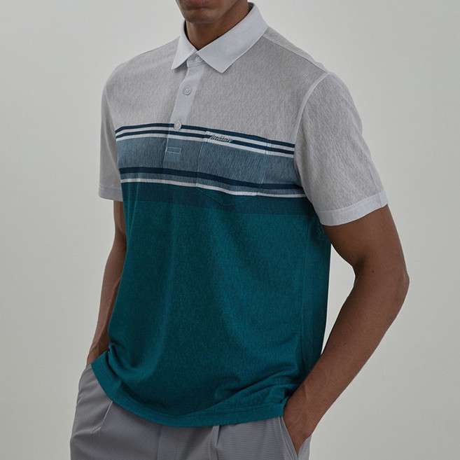 인디안 [26년 여름 최저가] 고급 폴리스판 컬러배색 반팔 카라티셔츠 MIBAS5M3131BC