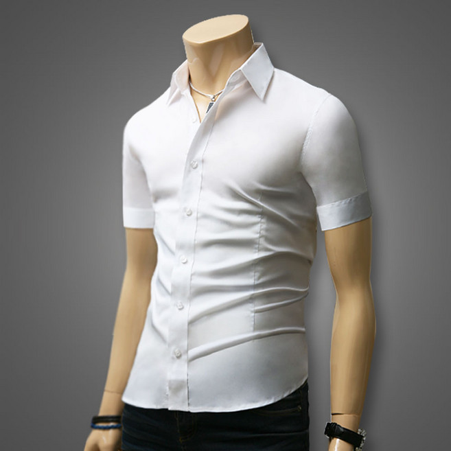 블루포스 남성용 페블리 스판 반팔 남방