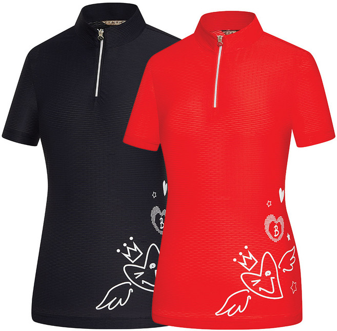 비티알 BTR 골프 여성 여름 스판 반팔 여자 집업 티셔츠 재달(여) BST4987W