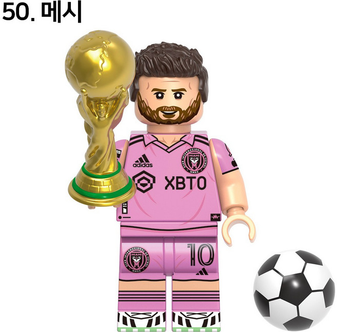 핸드브릭 팩토리 커스텀 미니브릭 피규어 축구선수 피파 싸커 플레이어 호환 블록호환, 50. 메시