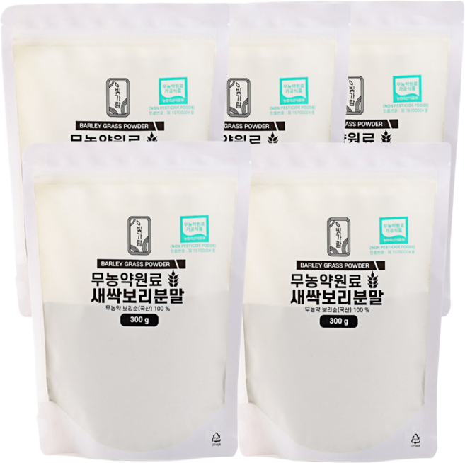 나주 친환경 무농약 인증 새싹보리 분말 300g, 5개