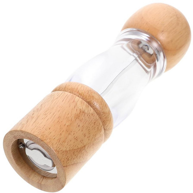 프레티줌 수동 페퍼 그라인더 밀 나무 디자인 그라인딩 향신료 커민 거친 소금 쉽게 회전 및 제어