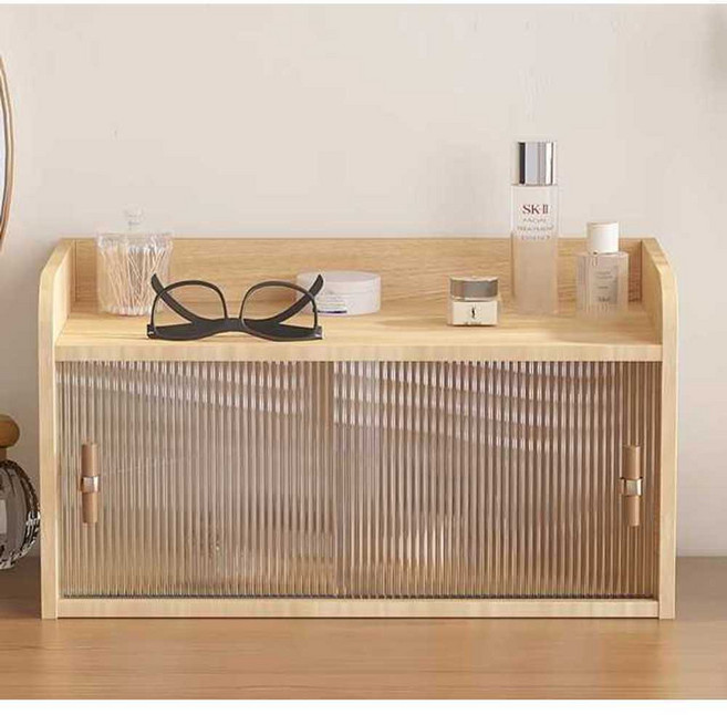 책상위수납장 선반장 틈새 화장품 사무실 식탁 레트로 정리함, 16. X06 창홍 블랙2단 가로60cm