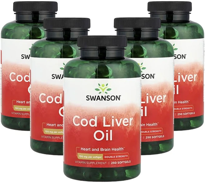 스완슨 대구 간유 250소프트젤, 5개, 250정 - 쿠팡