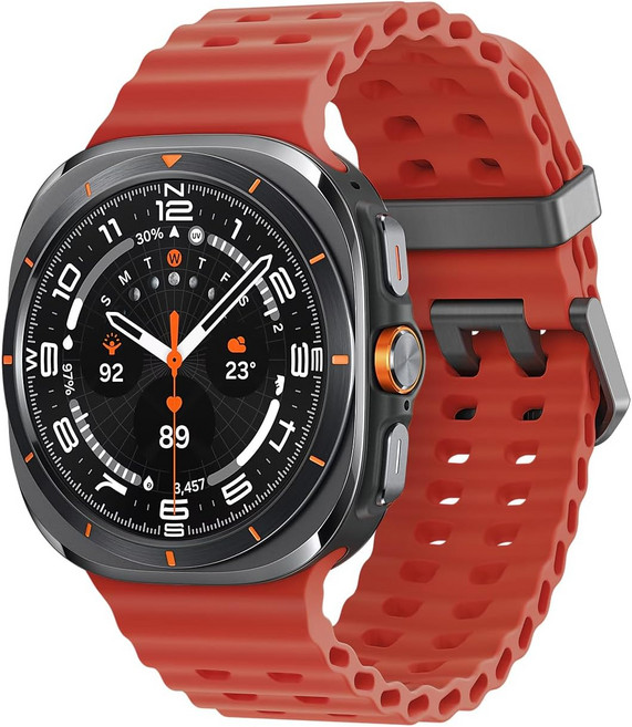 스마트워치 스트랩 원터치 클래식 여자 삼성 호환 갤럭시 워치용 마린 실리콘 밴드 47mm 남성여성용 틈 없는 방수 소프트 스포츠 워치 울트라 밴드와 호환되는 통기성 교체 코레아, 12-Red