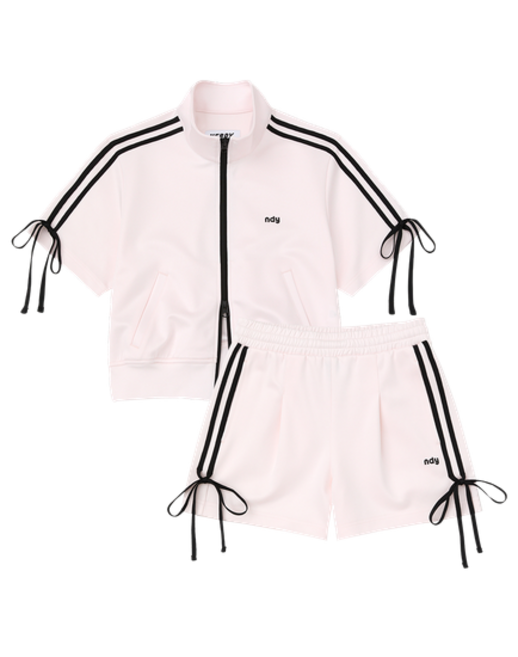 NDY [널디] 리본 세미크롭 반팔 트랙 세트(26SS) PNEU26TR05TH03 RIBBON SEMI-CROPPED S TRACK SET(26SS) 744977