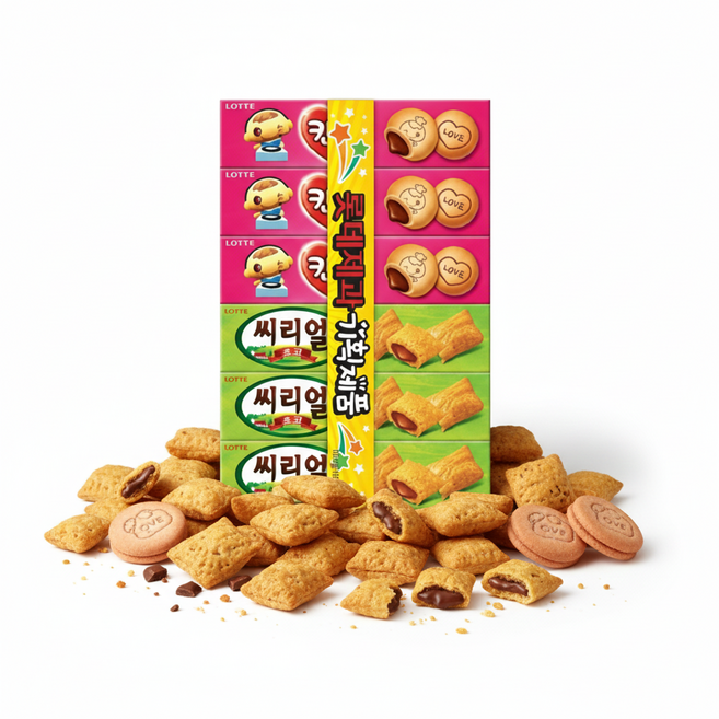 롯데 기획팩(칸쵸3+씨리얼3)6번들, 2개, 204g