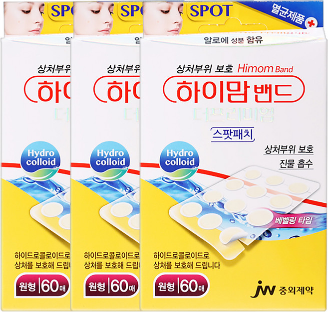 중외제약 하이맘밴드 더프리미엄 원형 스팟패치 60매, 6개, 1개입