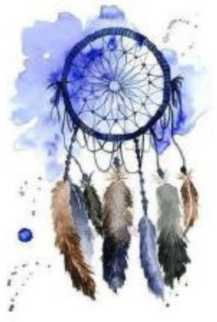 헬로우하비 대형 패브릭 DIY세트 보석십자수 30X40, 1세트, FO3. 블루 드림캐쳐