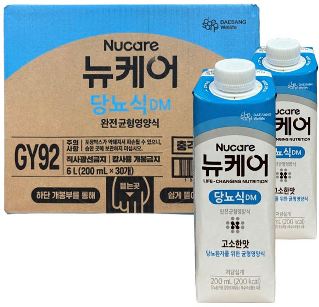 뉴케어 당뇨식DM 200ml 30캔 환자식 당뇨식, 배송을 위한 제3자 개인정보 제공에 동의합니다, 30개