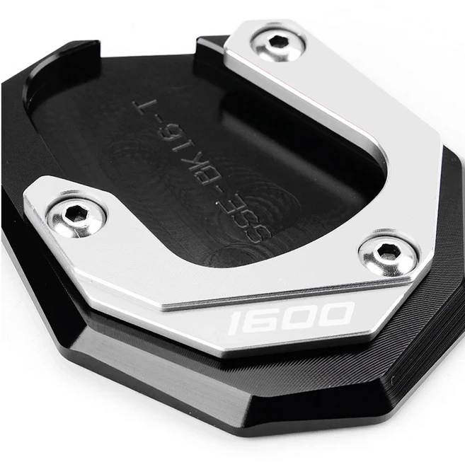 킥스탠드 풋 사이드 스탠드 패드 플레이트 BMW K1600B K1600GT K1600GTL K1600 B GT GTL 2017-2022 2023 오, 05 Silver-1600