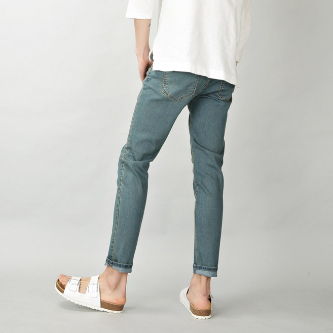 [데님공방] 남자 스판청바지 7컬러 빅사이즈 9부10부 연청 진청 블랙진 데님팬츠