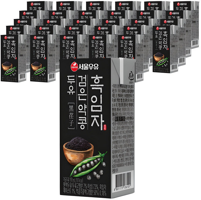 서울우유 흑임자 검은 약콩 두유, 190ml, 40개