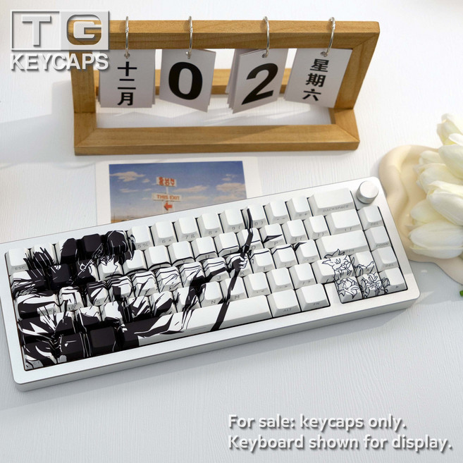 키쿄 키캡 키캡 측면 각인 반투명 열승화 MX 호환 61/64/68/87/96/104/108 배열 지원, BOX