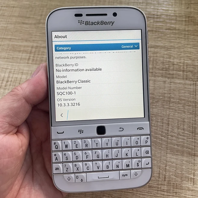 오리지널 블랙베리 클래식 Q20 SQC100-1 버전 쿼티 키보드 모바일 휴대폰 4G LTE 3.5인치 WIFI ROM 16G 언, 01 China Mainland, 02 SQC100-1 Simple Set, 02 White