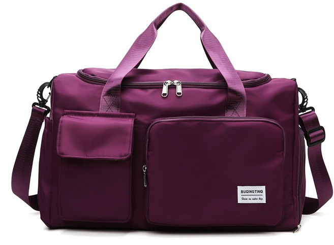 健身包 大容量 旅行包 獨立鞋倉 乾濕分離 瑜伽訓練包 待產包, 葡萄紫, 1個