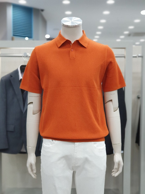 파렌하이트 니트 카라 반팔 티셔츠 FKUCD8311 YE_DJ