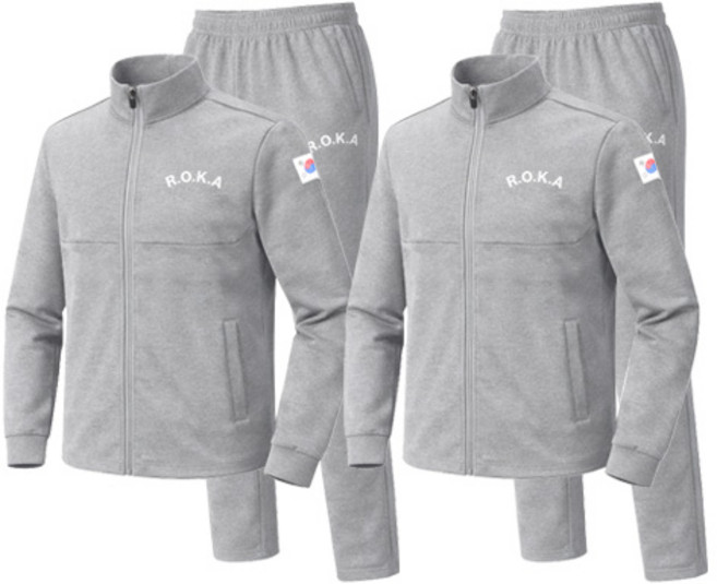 [1+1] 남성 코리아 아미 트레이닝 상하 집업 세트 SWTK02 봄 가을 추리닝 운동복 트레이닝복 스포츠 일상복 상하의 로카