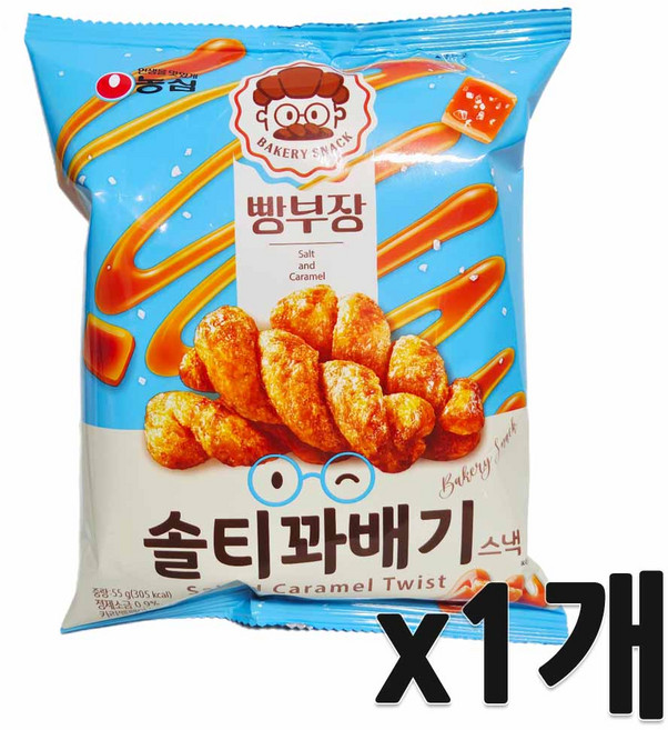 빵부장 솔티꽈배기 스낵, 55g, 1개