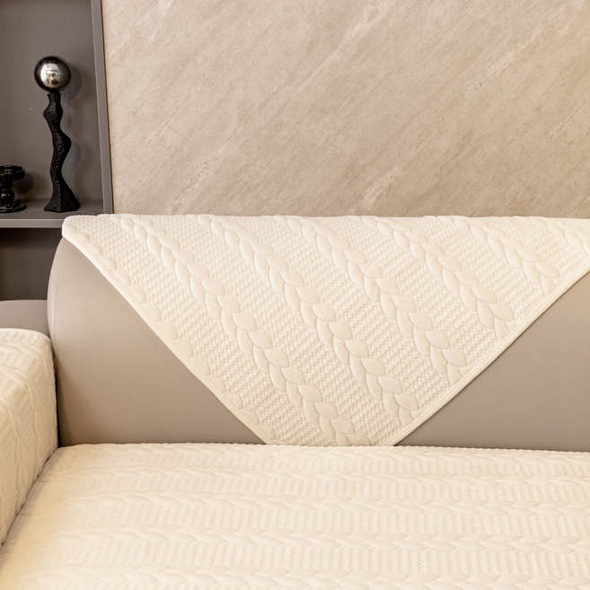 Olivet 부드러운 초극세사 미끄럼 방지 사계절 소파 패드 4인승