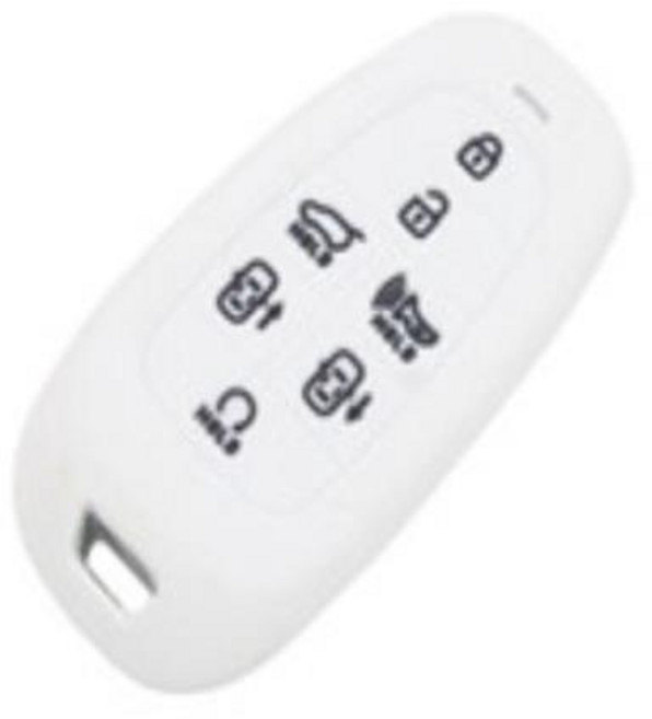 [모터스파이] 현대 호환 투싼 NX4 스마트 실리콘 젤리 키 케이스 홀더, 화이트7버튼