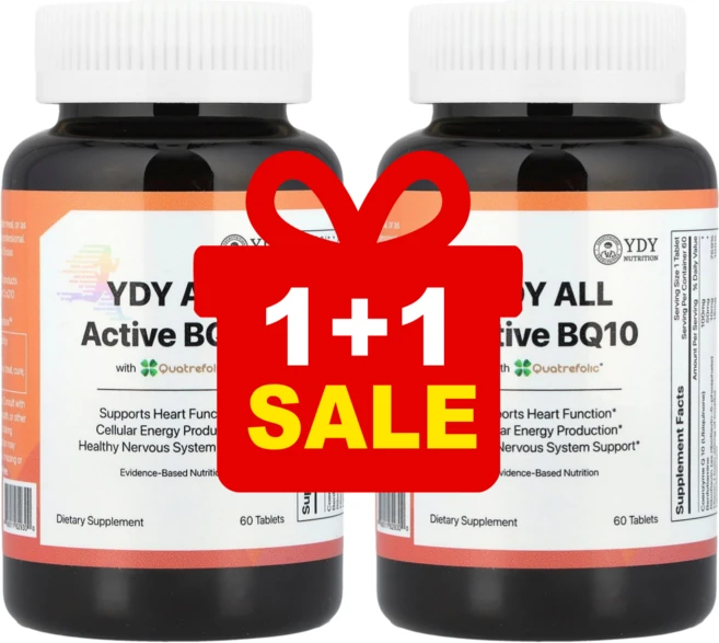 [1+1] YDY 올 액티브 BQ10 60정 약들약 고약사 / 해외직구 미국정품, 2개 - 쿠팡