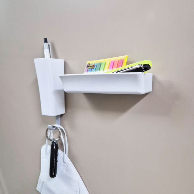 이노마타 현관문 냉장고 자석 트레이 홀더, 2개, 화이트