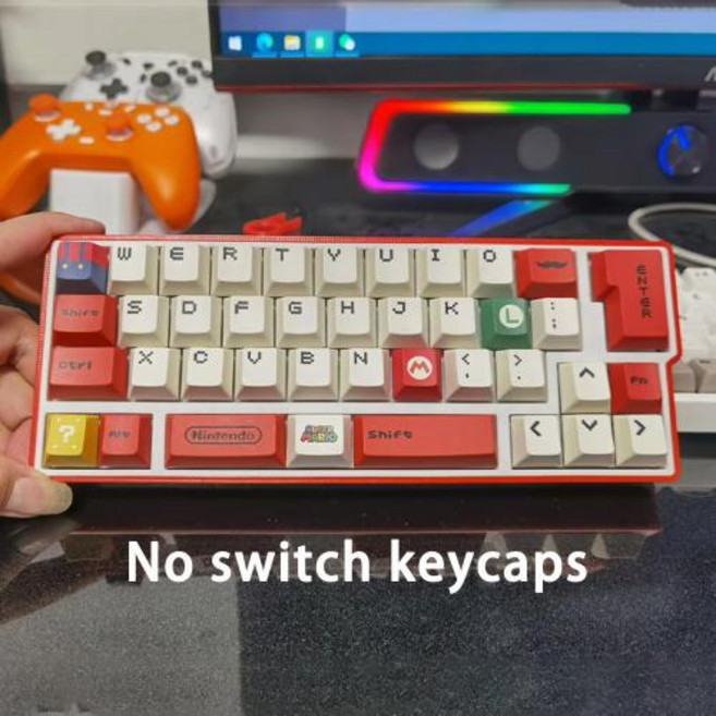 qaz 미니 키패드 키트 입력 40 키 3 모드 사용자 정의 VIA RGB 핫 스왑 인체 공학 무선 게임용 키보드 3D 인쇄 PC 컴퓨터, Dual Mode, 5)Red Kit