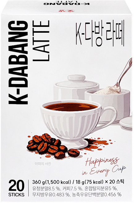 꽃샘 K-다방라떼, 1개, 20개입, 18g