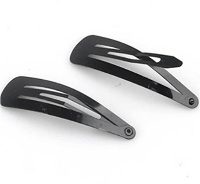 검정 똑딱 머리핀 머리카락 hol+925tf