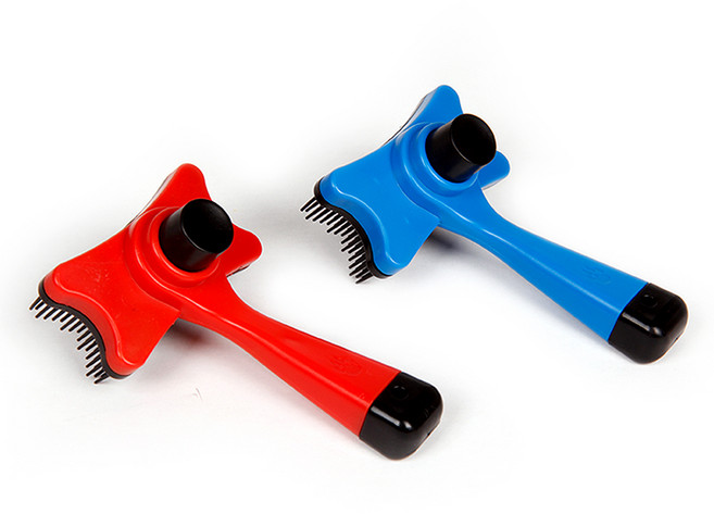 펫토리아 반려동물 강아지 애견 다용도 빗 P-YB719851, 레드, 1개