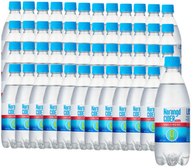 나랑드사이다 페트 플레인 제로 2, 1개, 500ml