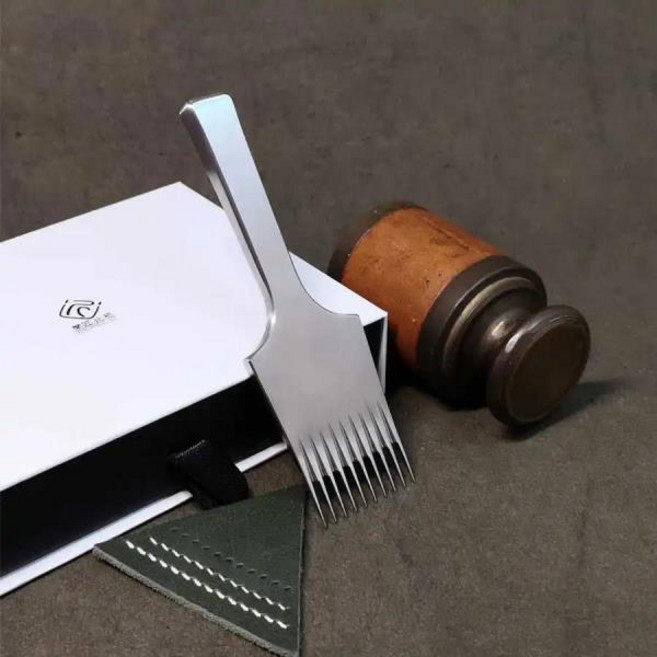 펀칭 BEAGLE 고크롬 공구강 가죽 치즐: 프렌치 스티칭 및 고급 수리 도구용 나노 육각형 펀치, 19 3.00MM 2T