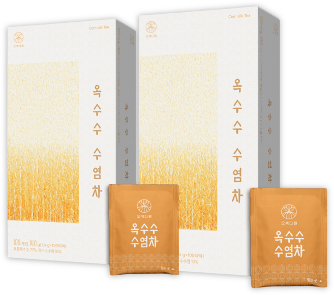 오색다원 옥수수수염차, 2개, 100개입, 1.4g