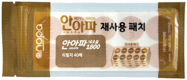 안아파 네오듐 1800 리필 5개 원형 재사용패치 리필패치