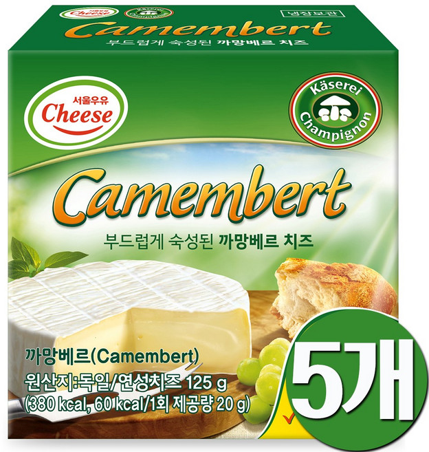 페이장브레통 르 까망베르치즈 125g, 5개