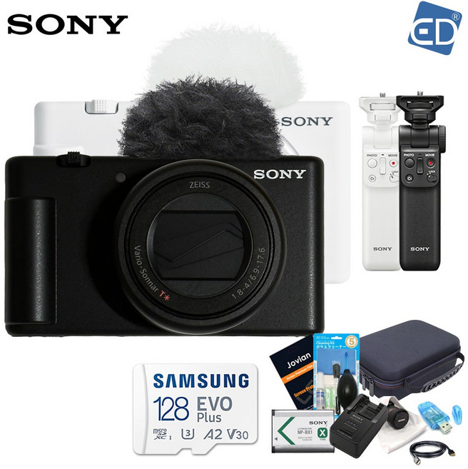 [소니정품] ZV-1M2 /바디+GP-VPT2BT 무선그립+ACC-TRBX 충전키트/128G(4K)+가방/풀패키지 /ED, 01 ZV-1M2+GP-VPT2BT+풀패키지-블랙