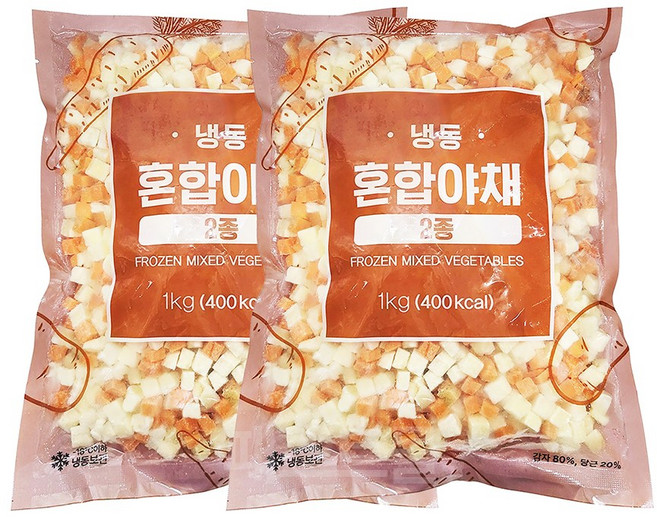 아토 냉동 혼합야채(2종_감자당근), 2개, 1kg